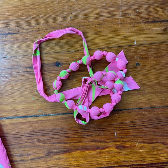 Lilly Pulitzer Betsey Hotty Pink Floral Strapless Necklace Dress ~ Size 8 - Picture 6 of 8